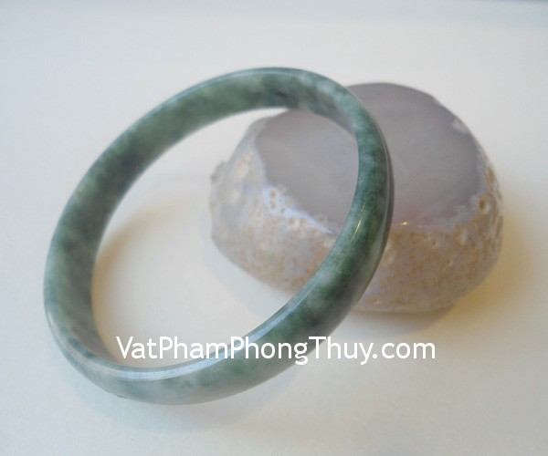 VM103 4025 2 Vòng đeo tay đá phong thủy cẩm thạch vân xanh lý VM103 4025