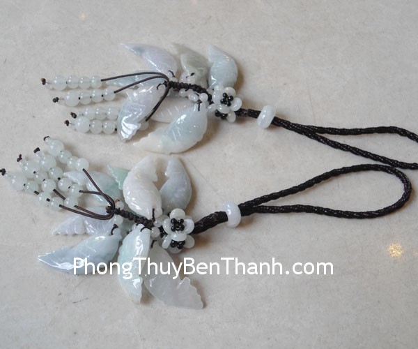 ngoc boi ca chep phi thuy s807 01 Ngọc bội hình cá chép ngọc Phỉ Thúy học hành thi cử S807