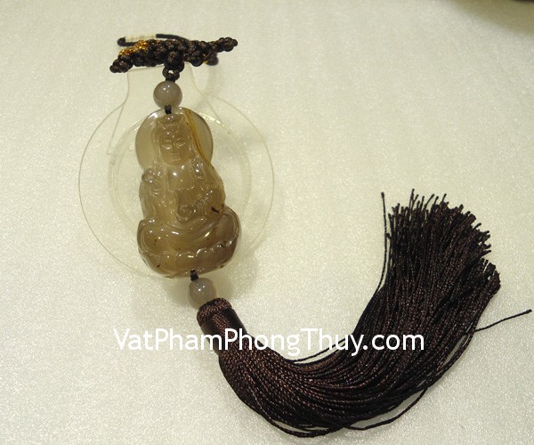 ngoc boi quan am ma nao s944 Ngọc bội hình phật Quan Âm đá mã não Hồng Kông chế hóa hung khí S944