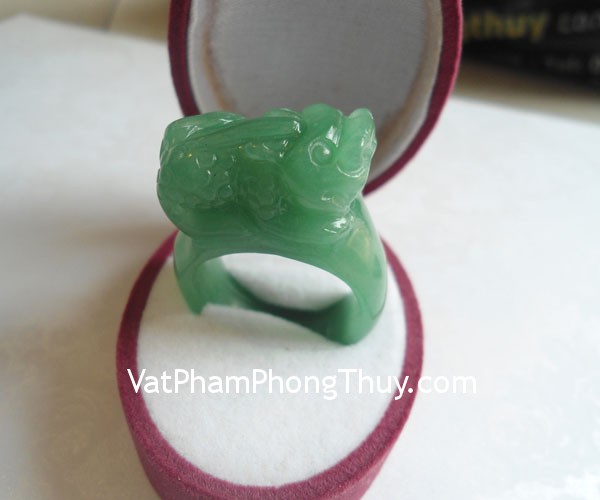 nhan ty huu dong linh s448 02 Nhẫn tỳ hưu đá phong thủy Đông Linh nguyên chiếc bổ trợ công danh S448 1