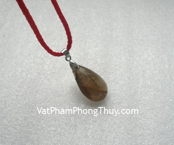 ta toc vang s866 468k Dây chuyền đá phong thủy thạch anh tóc vàng giọt nước S866 468