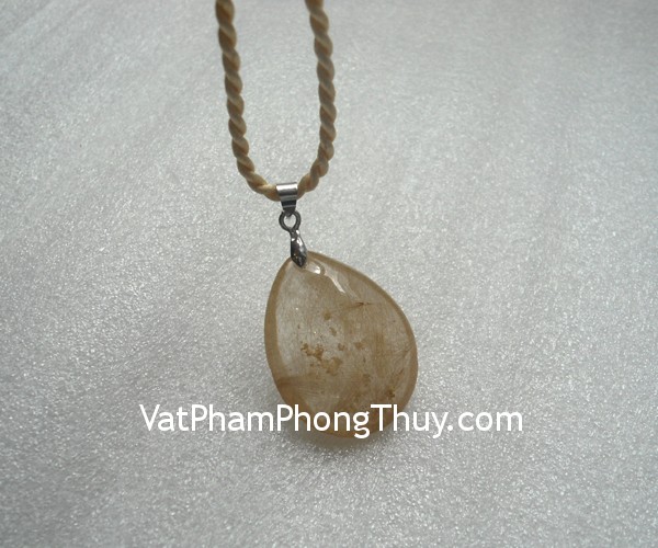 ta toc vang s866 948k Dây chuyền đá phong thủy thạch anh tóc vàng giọt nước S866 948